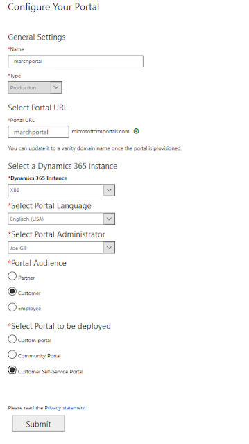 Dynamics 365 Portal Quick Start Microsoft Dynamics Crm Community