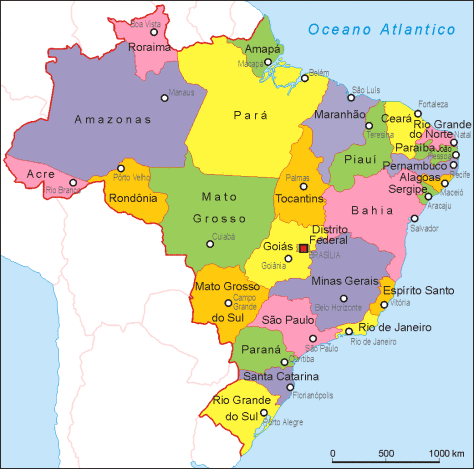 Blog de Biologia: Lista Estados y Capitales de Brasil Blog de Biologia: Lista Estados y Capitales de Brasil