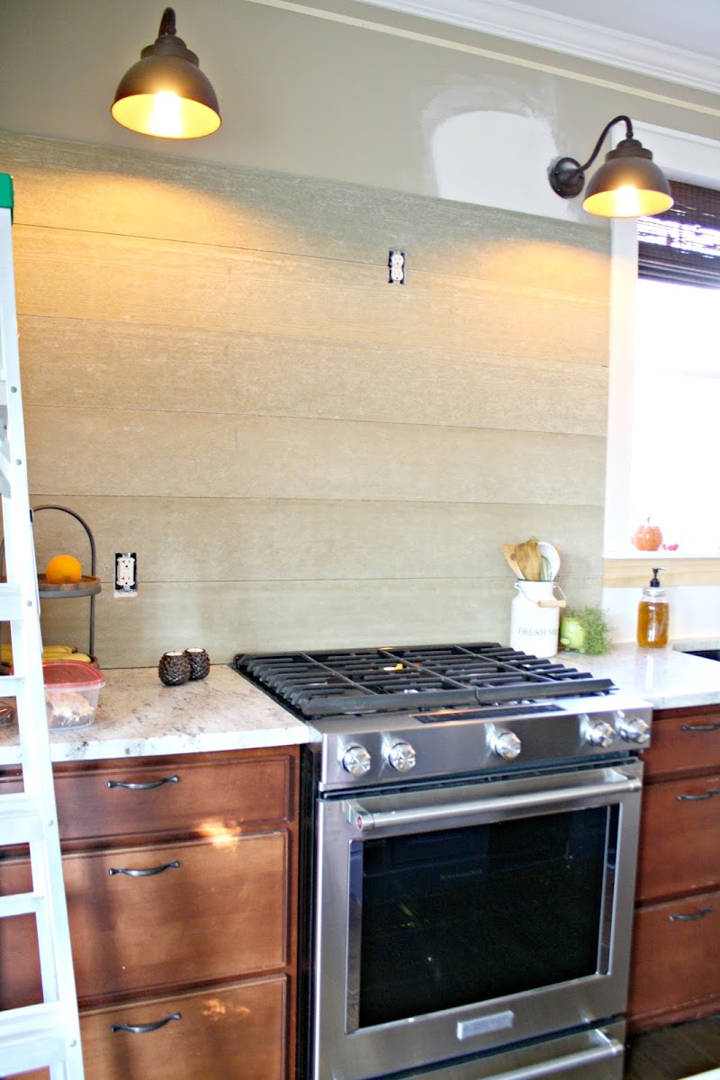 Our cement board siding backsplash Thrifty Decor Chick Thrifty DIY