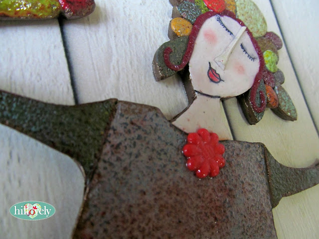  hillovely, Hilla bushari, fimo, polymer clay, fimo on the wall, faux ceramic,