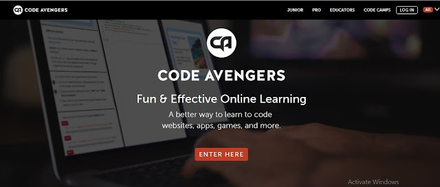 Code Avengers website to learn programming online 