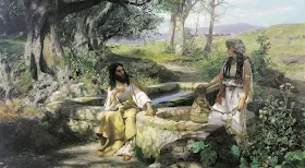 Christ and the Samaritan Woman - Artist Henryk Siemiradzki  1890