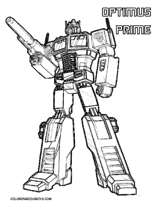 Transformers Coloring Pages Optimus Prime title=