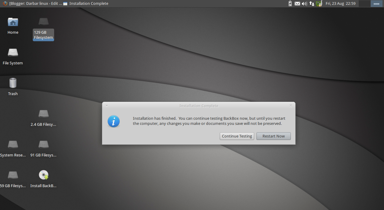 Darbar linux : BACKBOX linux 3.05 amd 64bit Review