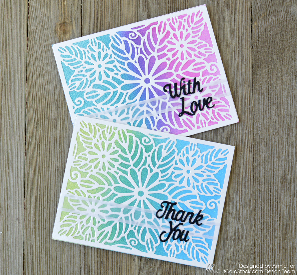 Easy Ombre Glitter Card Set