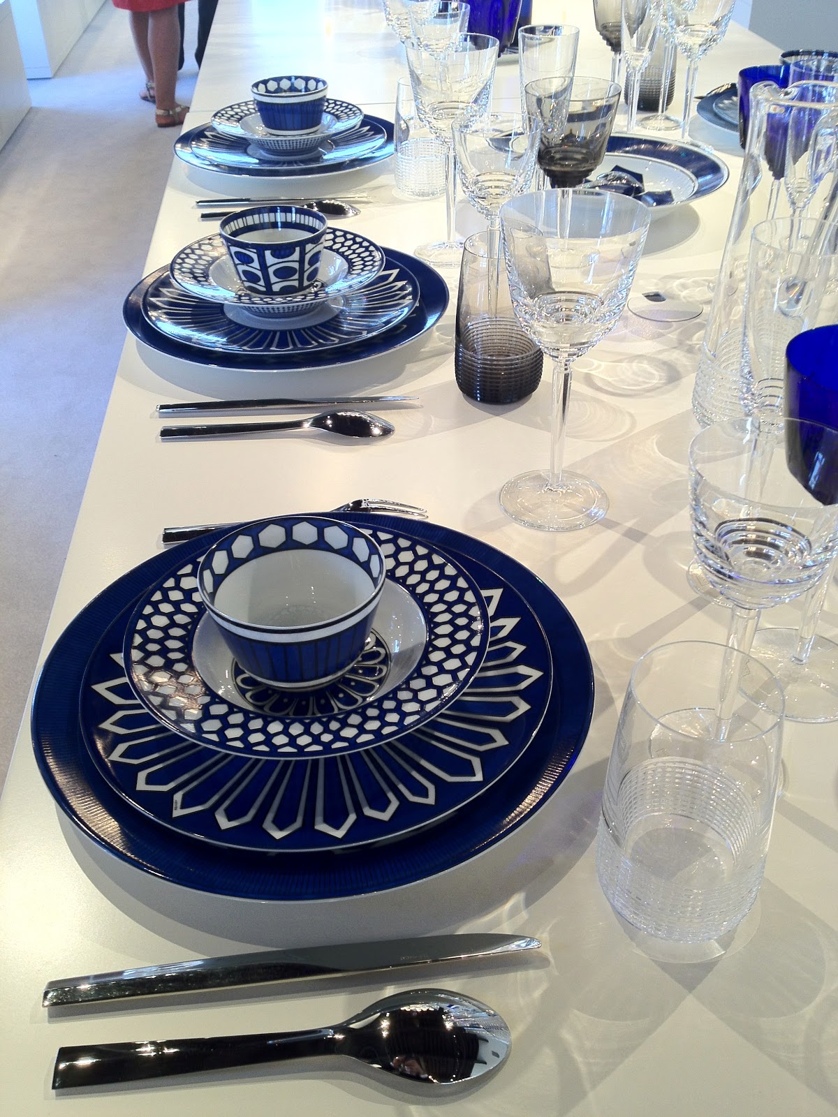 Hermes Bleus d'Ailleurs Lot de 2 Assiettes à Pâtes Vaisselle Plat 21 cm