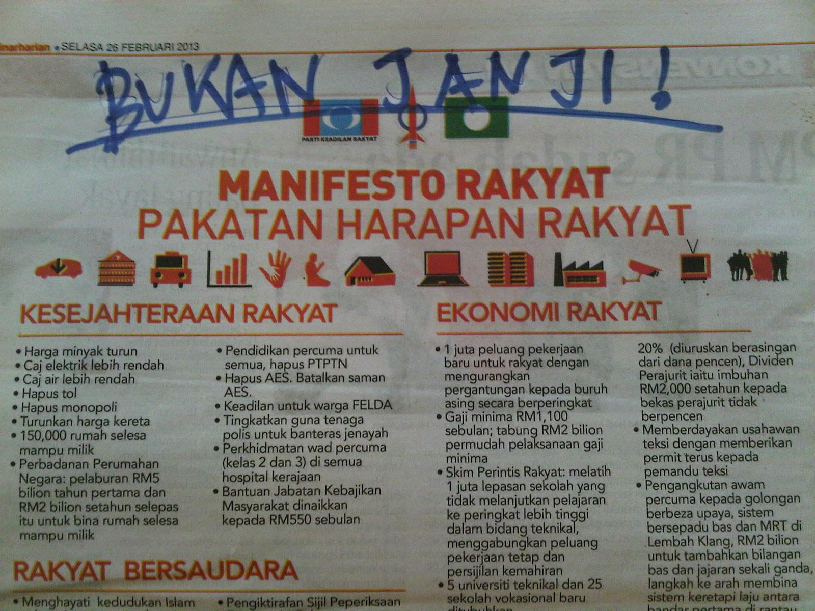 Keris 7 Lok Insentif Pakatan Harapan Satu Lagi Janji Bohong Dan Retorik