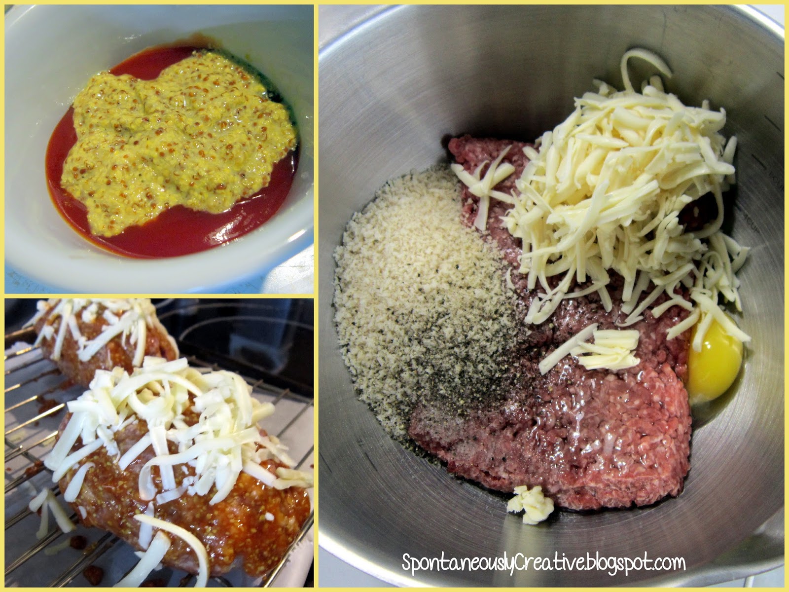 Spontaneously Creative Mini Dijon Mustard Meatloaf