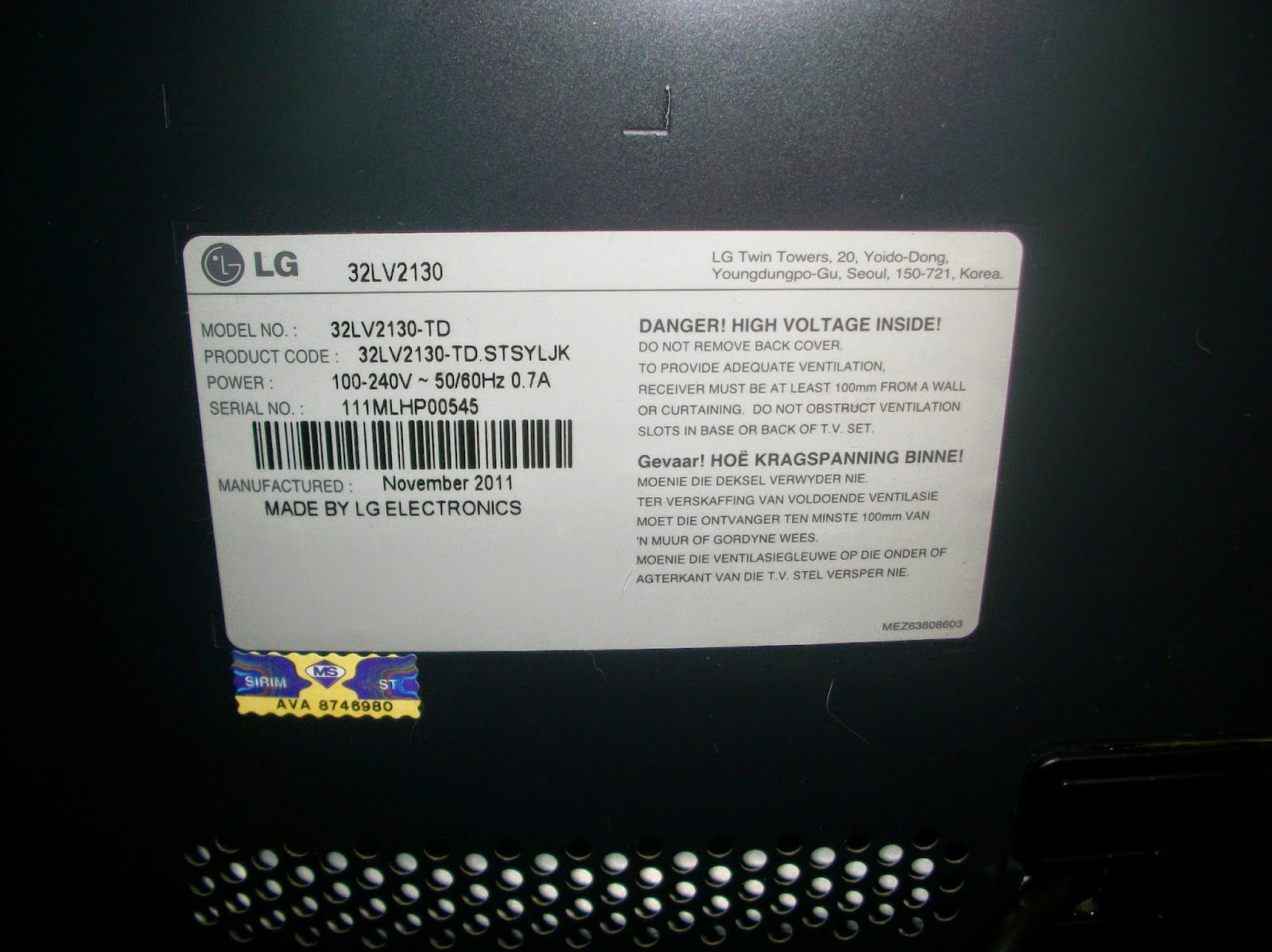 Lg 32lv2130 Usb Video Format - Soal Zaki