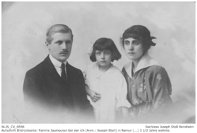 Familie Jaumouton Namur - Bei dieser Kaufmannsfamilie lebte Joseph Stoll 1915-1918