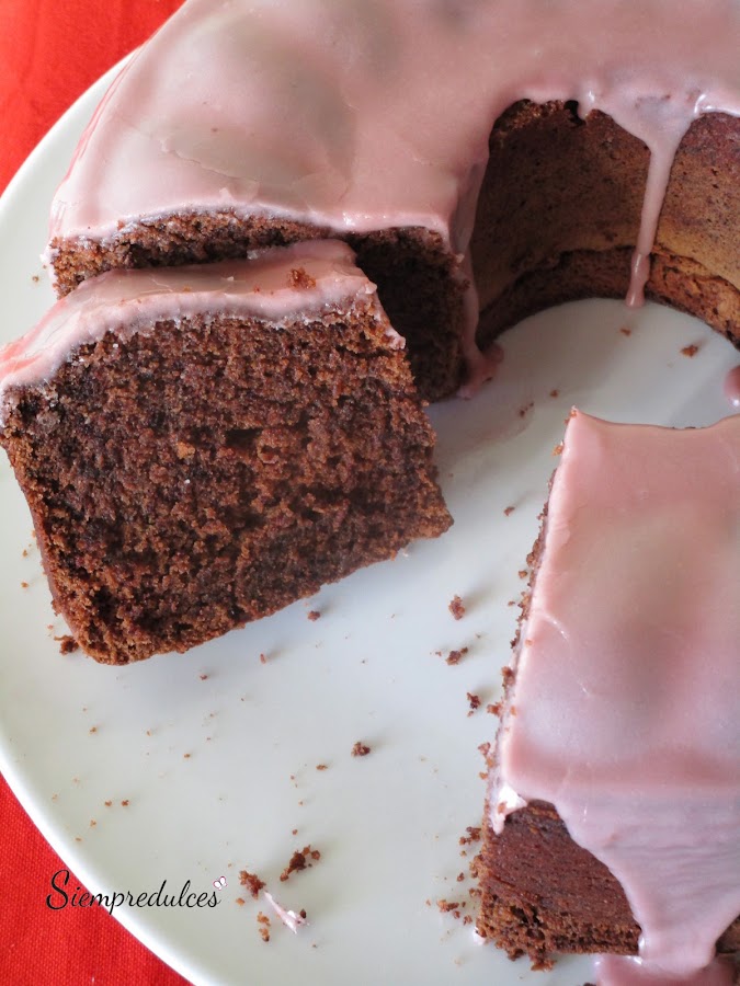 Bizcocho 4 cuartos de chocolate y vino tinto (Siempredulces)