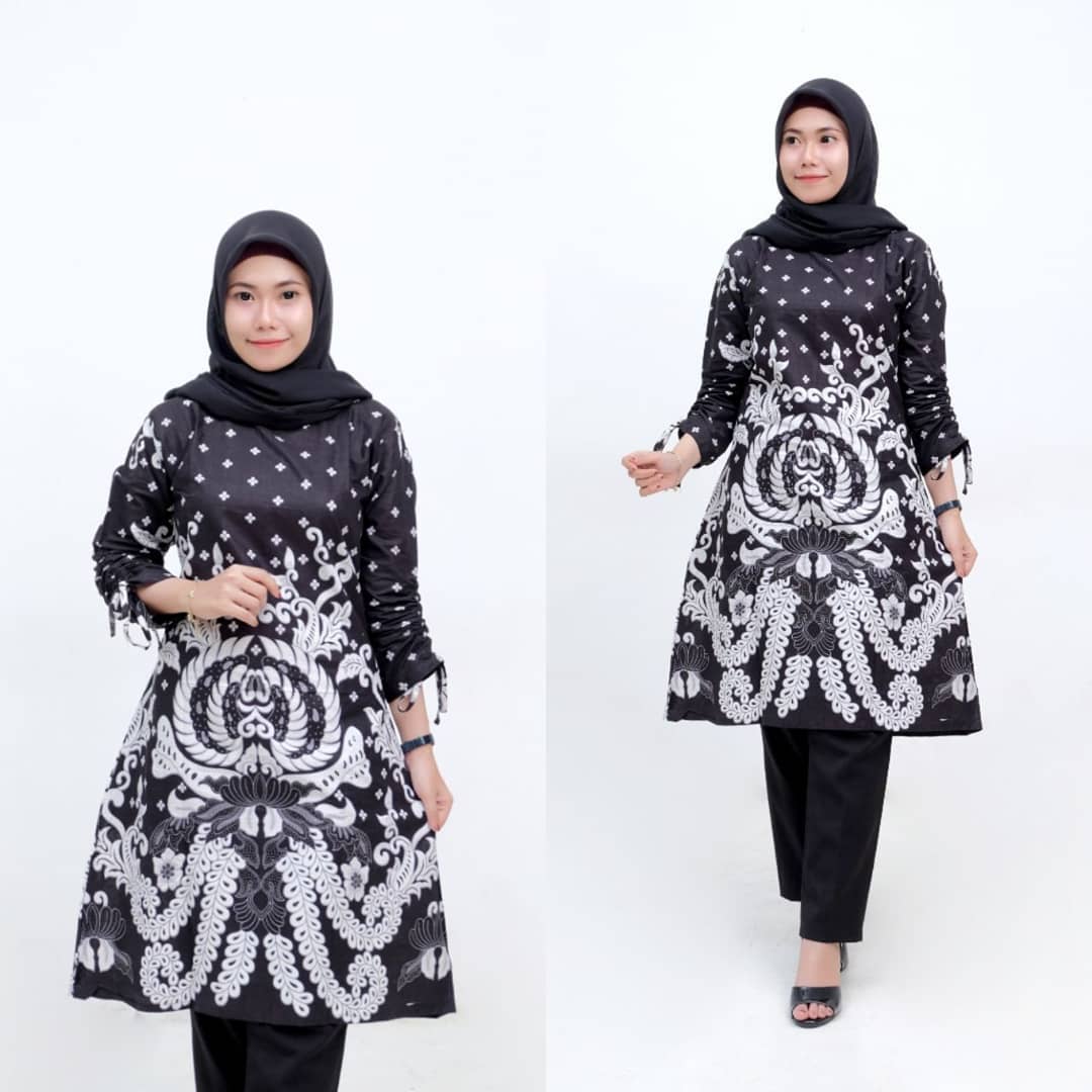 46 Model Tunik Batik Elegan Modern 2019 Galgado