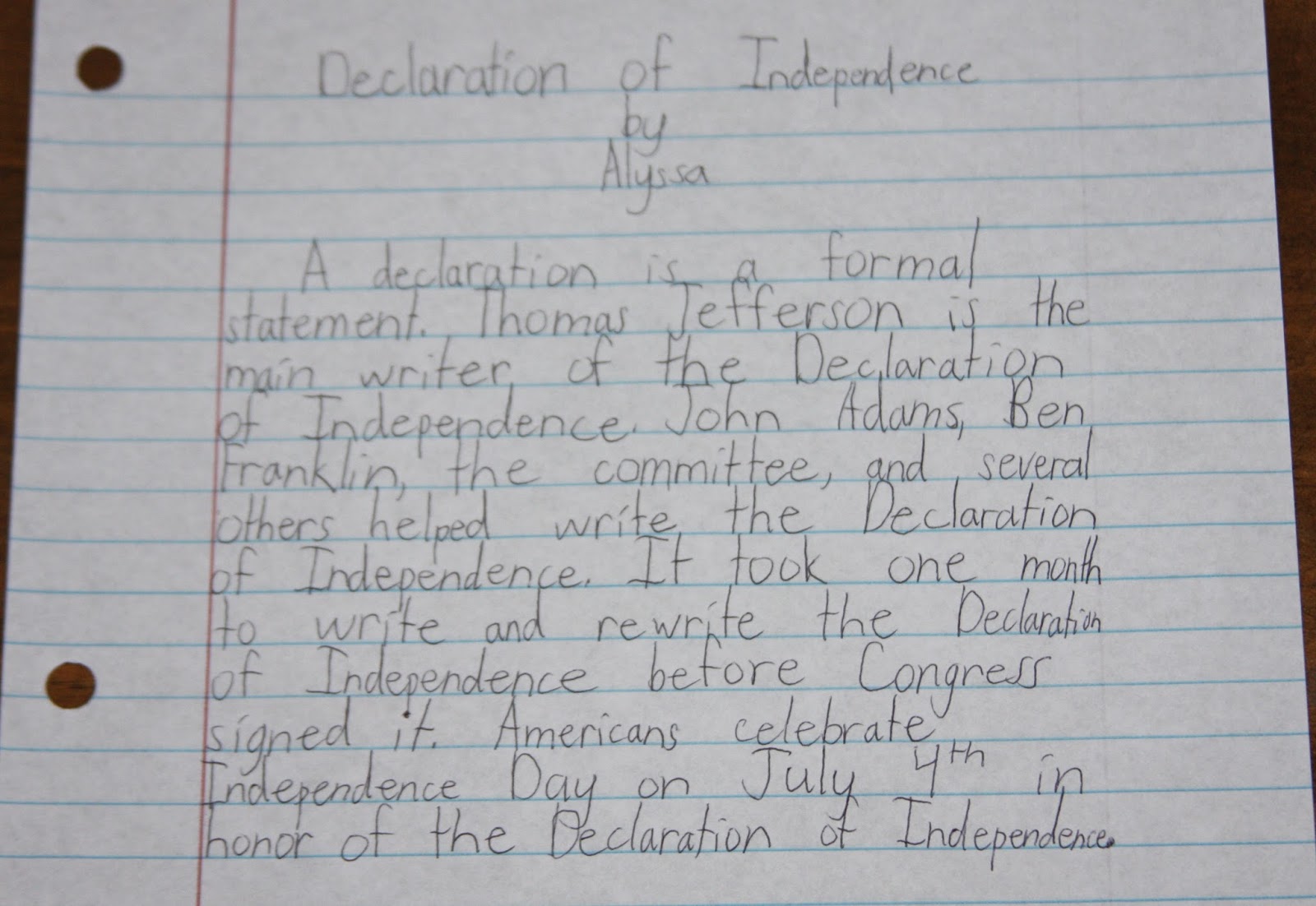 Declaration essay independence