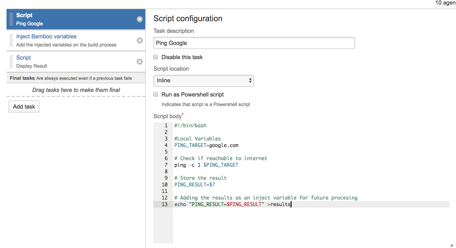 Saibal Dey How to use dynamic variables in Bamboo Build process?