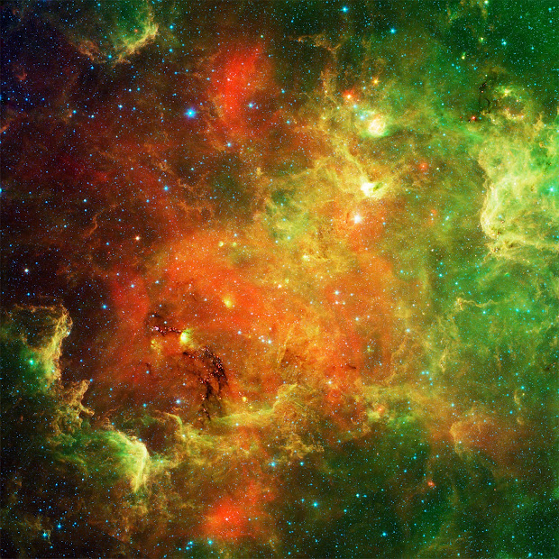 NASA's Spitzer new infrared view of the North America Nebula