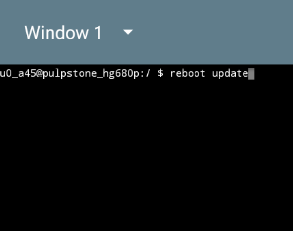 Terminal Emulator reboot update