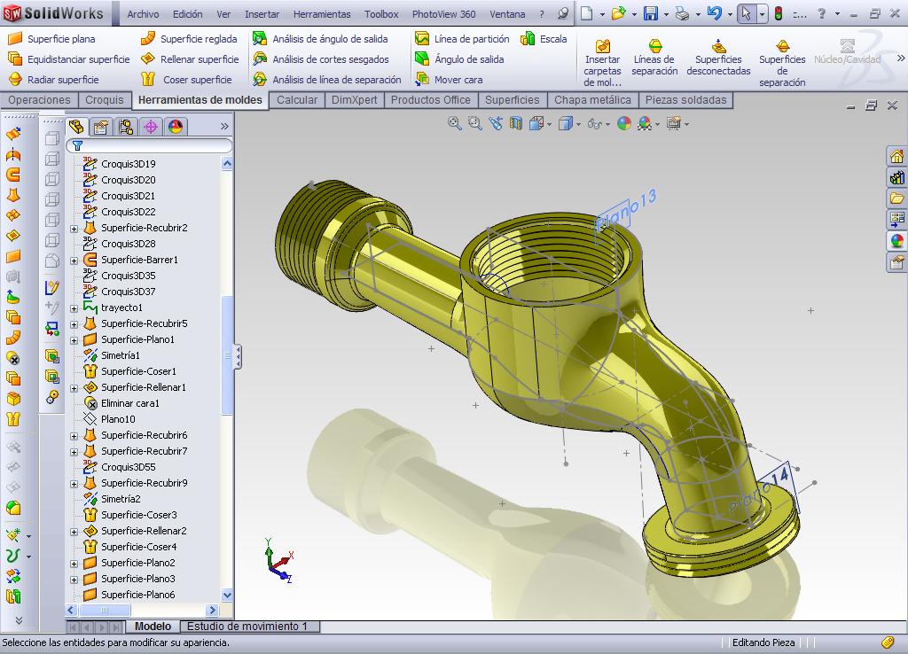 SOLIDWORKS DISEÑO Y PROYECTOS !!! Faucet Design / Diseño de un Grifo