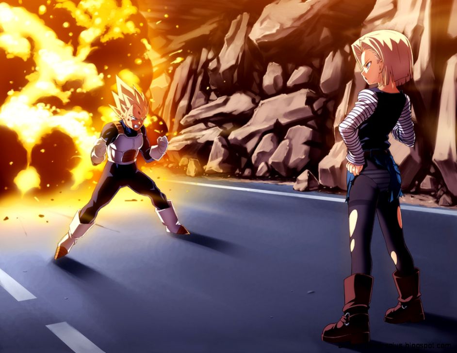 Dragon Ball Z Android 18 vs Vegeta