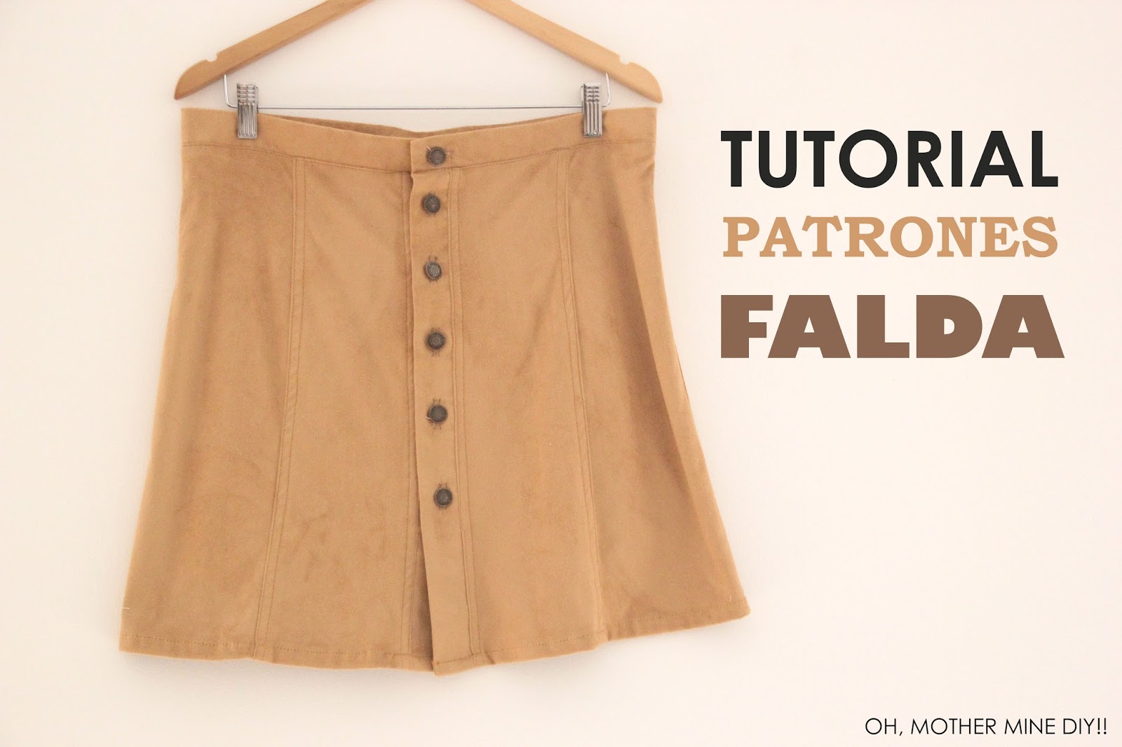 DIY Falda Ante Abotonada (patrones gratis tutorial paso a - HANDBOX