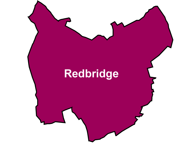 Redbridge Map Region Political Map of London Political Regional