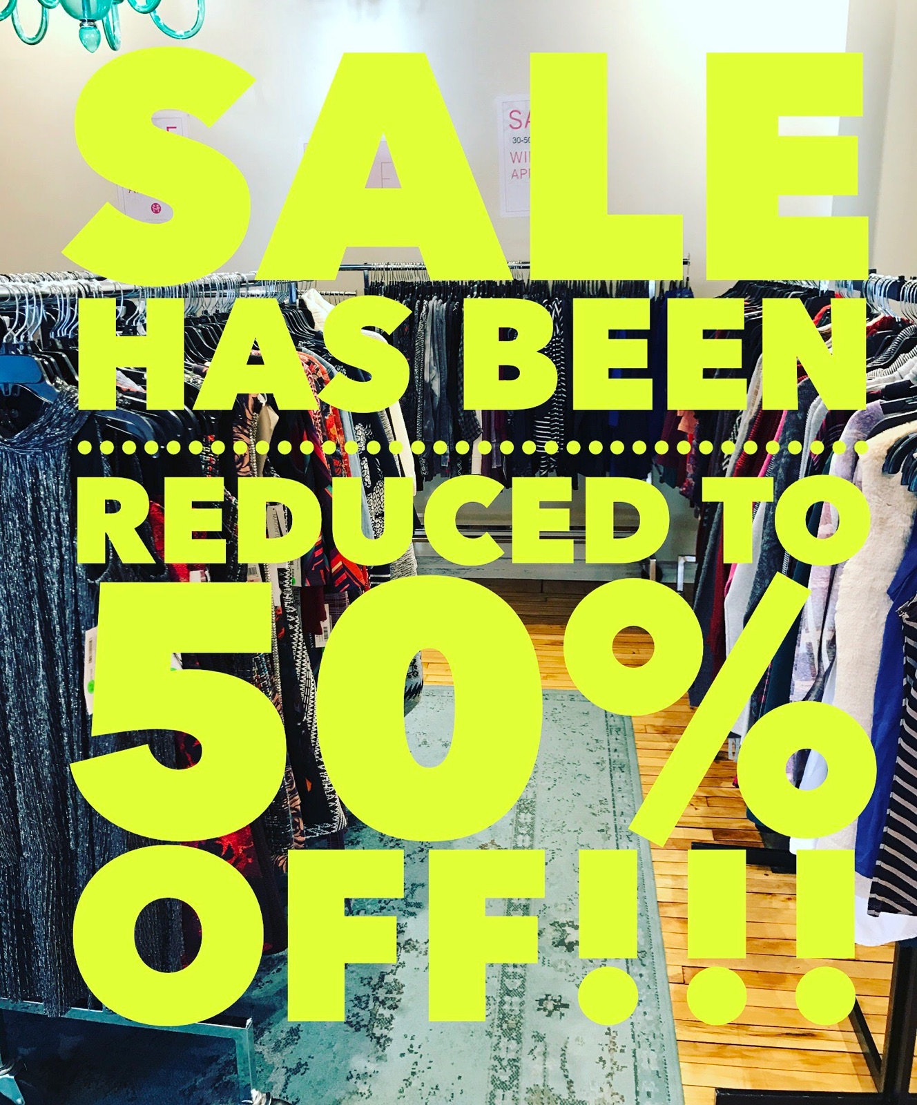 Fashion Scoop SALE racks reduced to 50!