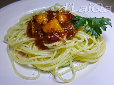 Spaghetti Bolognese Udang ala Rika (1)
