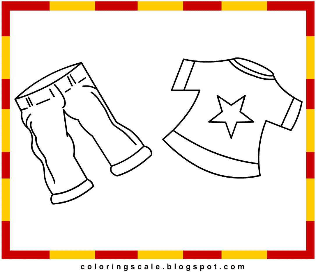 Clothes Pictures For Colouring 91