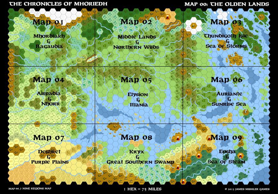 JAMES MISHLER GAMES Map 00 Olden Lands Continent Is Now Pay What You Want 