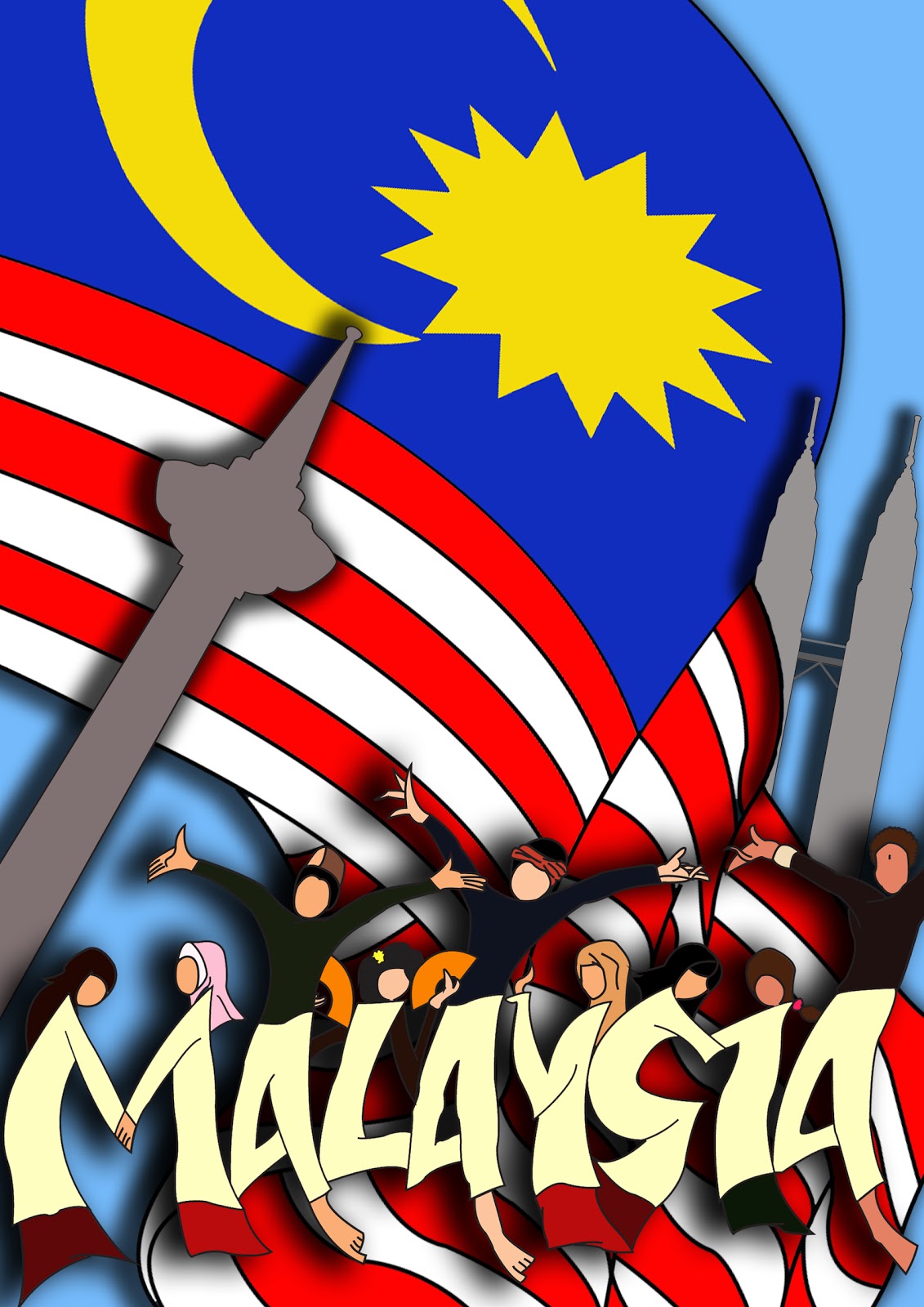 Ameer's Studio Graphics: Patriotism In Malaysia Poster (Assignment 1)