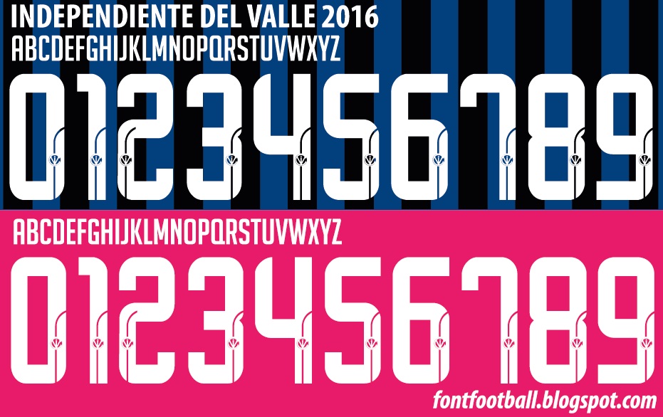 Font Football Font Vector Independiente Del Valle 2016 Kit