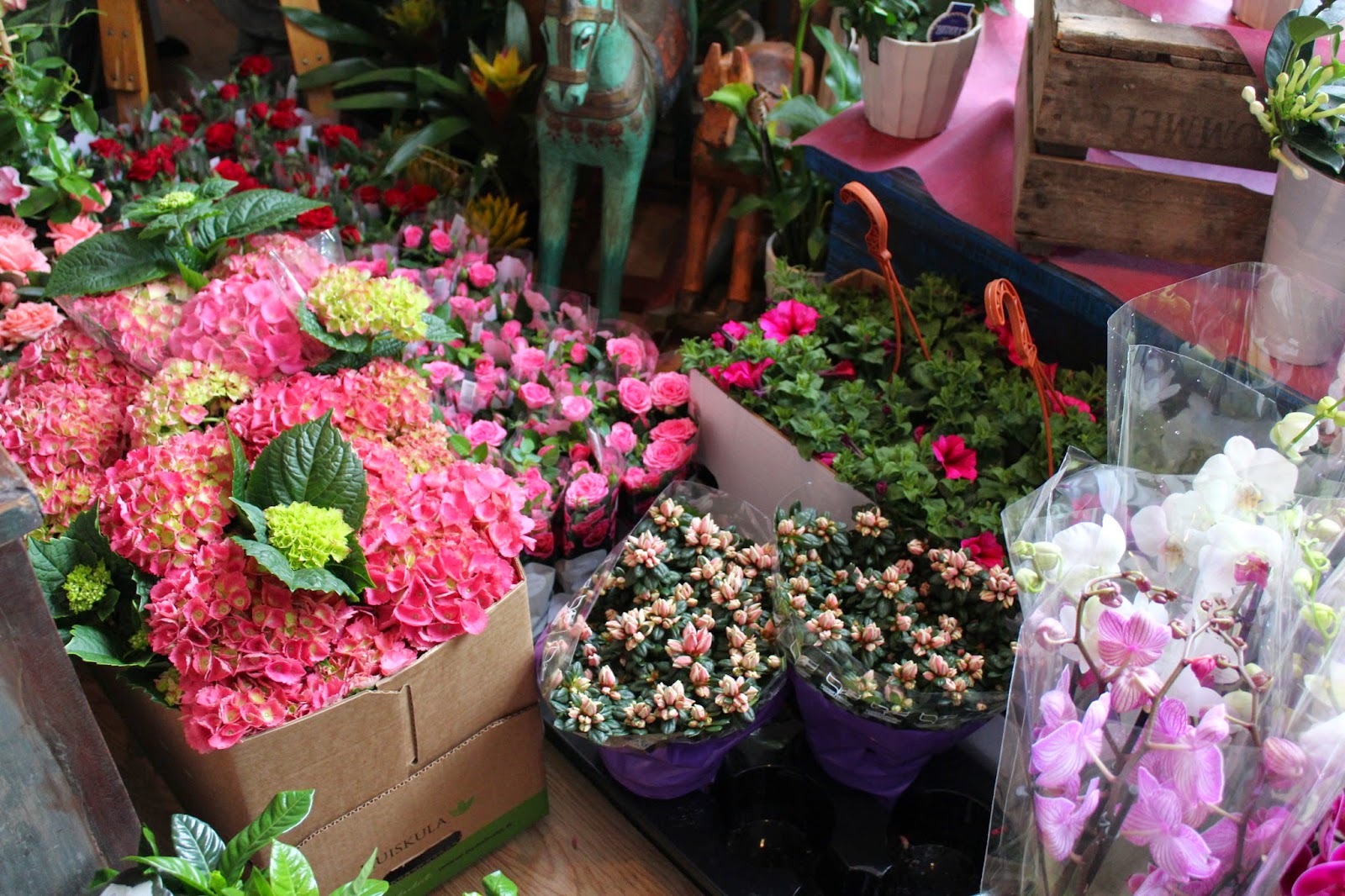 Hankolaiselämää Kukkakauppias