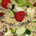 Vite, une salade ! Salade de quinoa, framboises, brebis et bresaola