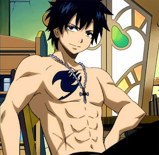 Gray Fullbuster, Fairytail, hottest anime guys, shirtless