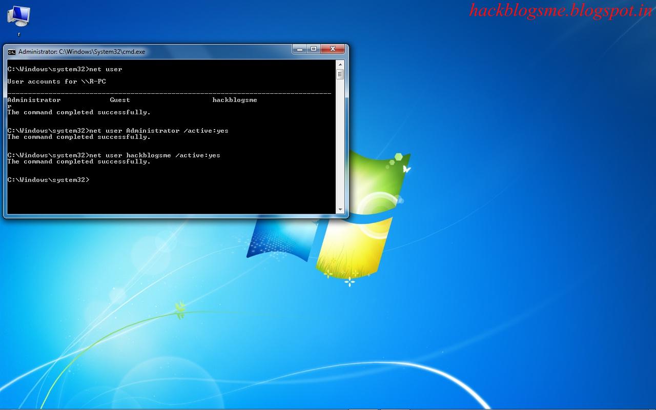 Hack Blogs Me: How To Active Administrator Account In Windows 7 Using ...
