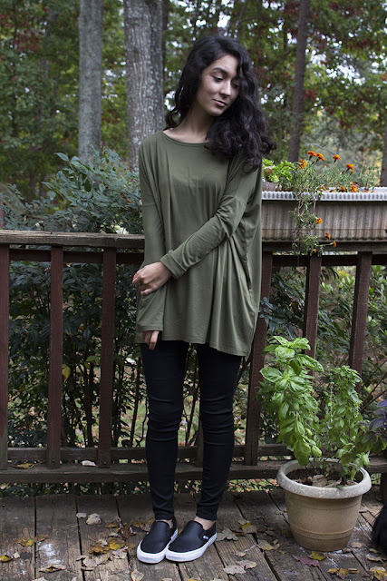 olive piko tunic perforated leather vans topshop moto leigh