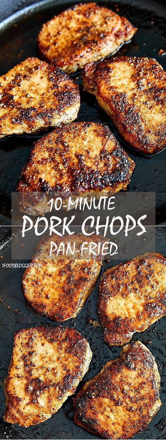 10Minute PanFried Boneless Pork Chops