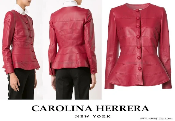Queen Letizia wore CAROLINA HERRERA peplum jacket