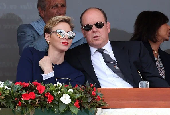 Prince Albert II of Monaco and Princess Charlene of Monaco attended the awards ceremony of the Monte Carlo Rolex Masters