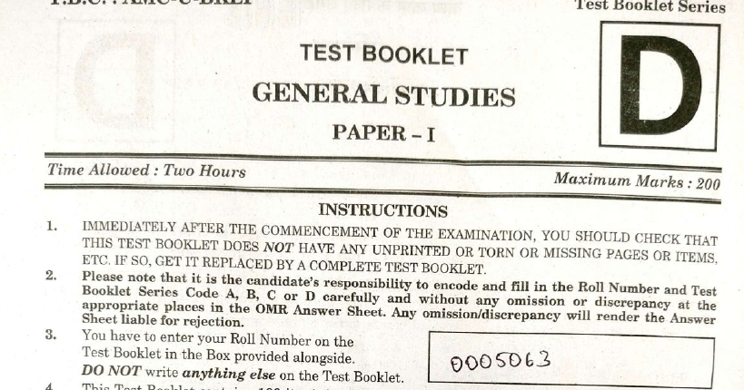 Upsc Prelims Previous Year Question Papers With Answers Pdf