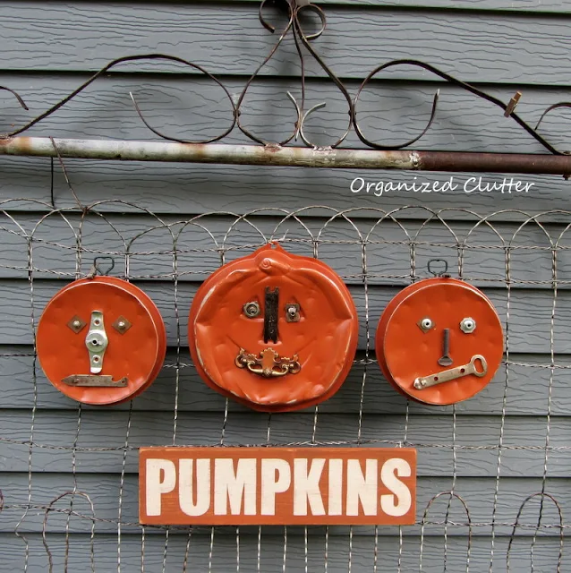 Junk Pumpkins: Upcycled Thrift Shop Cake Pans and Junk Drawer Parts 