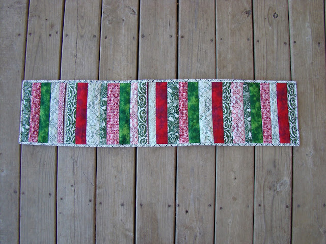 Christmas quilted table runner