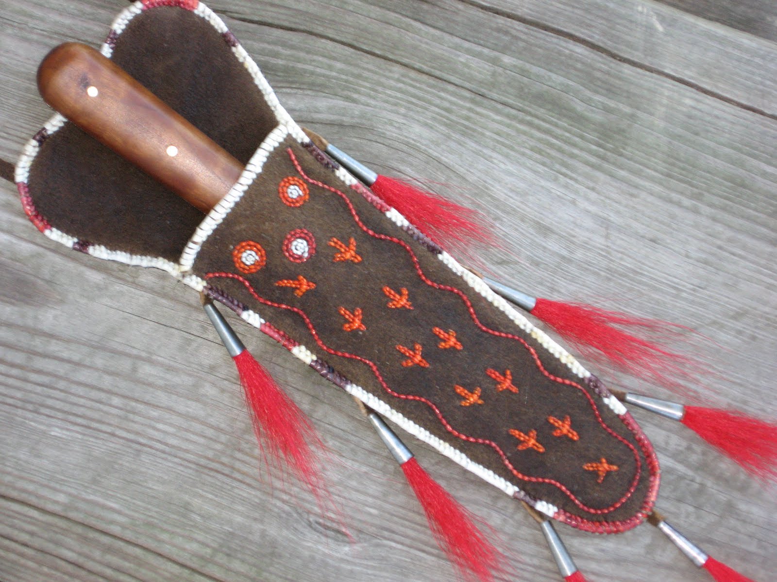 Contemporary Makers Quilled Knife Sheaths by Shawn ster