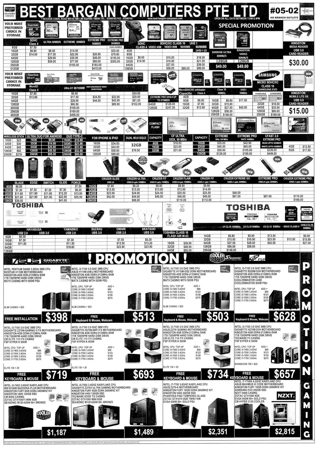 SG PC Fair Online Brochures, Flyers and Price List Best Bargain