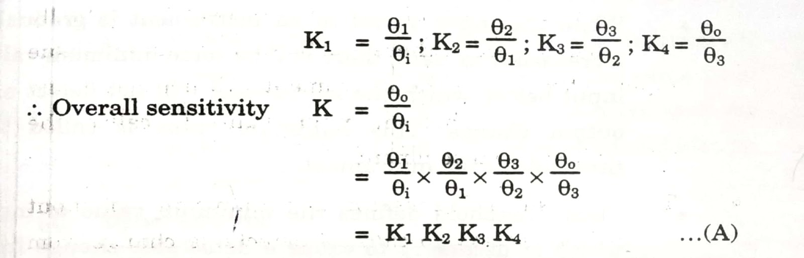 Static Sensitivity of measurements Definition Example Explanation
