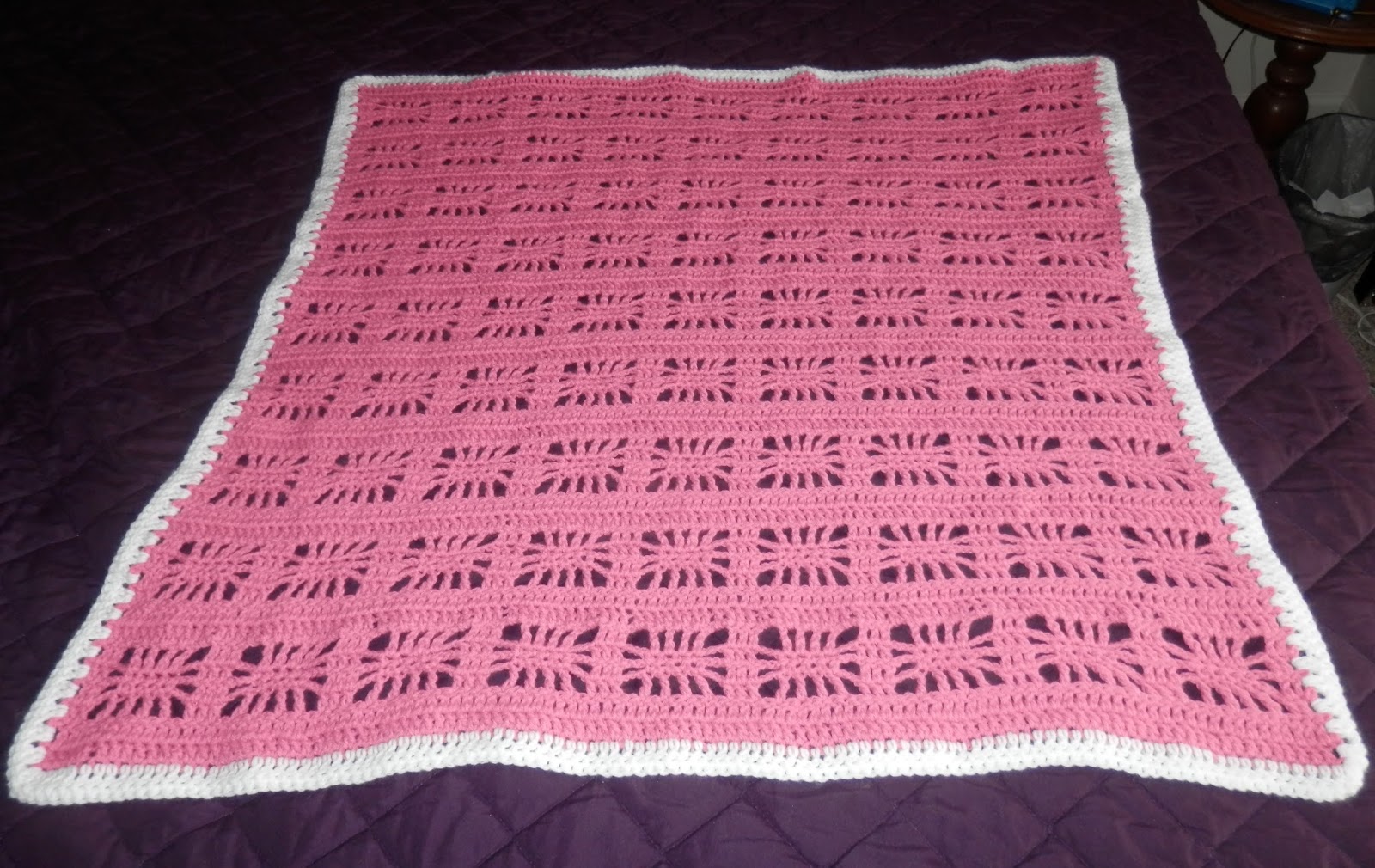 Karens Crocheted Garden of Colors Spider's  Baby Blanket