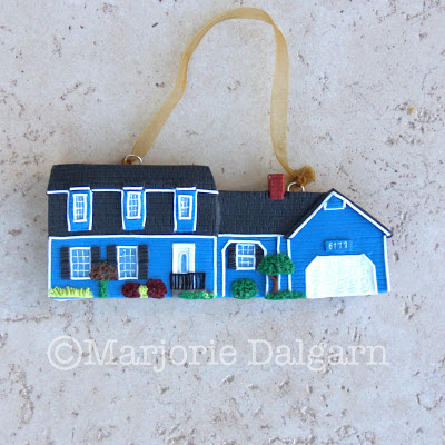 Custom Polymer Clay House Ornament | livingwiththreemoonbabies.blogspot.com