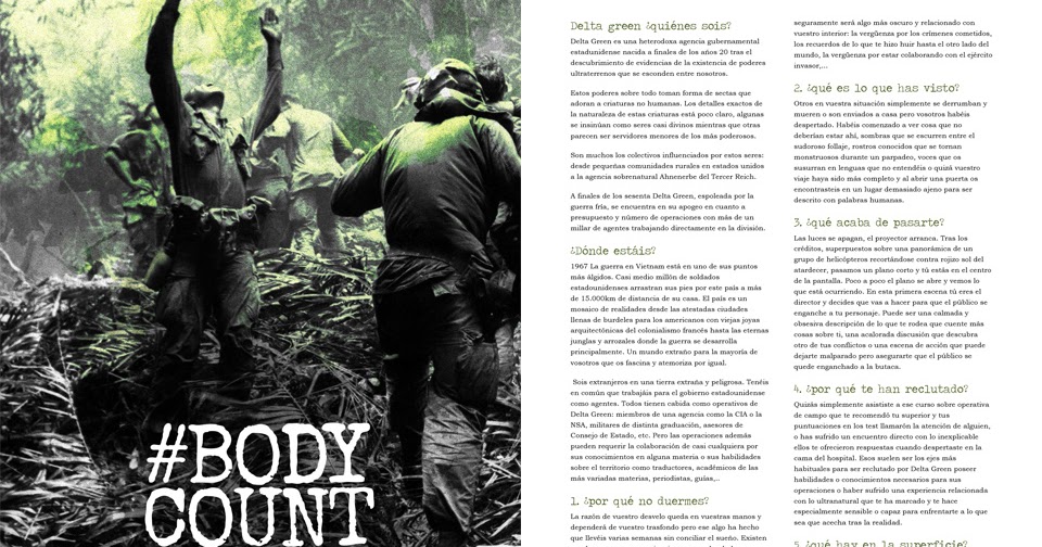 Orgullo Freak Body Count Delta Green Vietnam Sistema No te Duermas