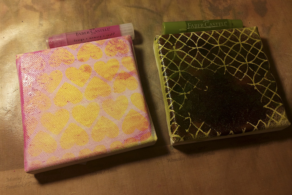 Susanne Rose Designs Mixed Media Canvases with WOW! Embossing Powder