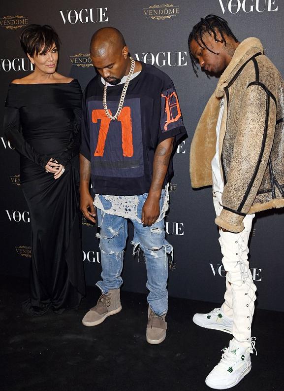Kanye Rihanna Travis Scott At Vogue Paris 95th Anniversary Party Photos