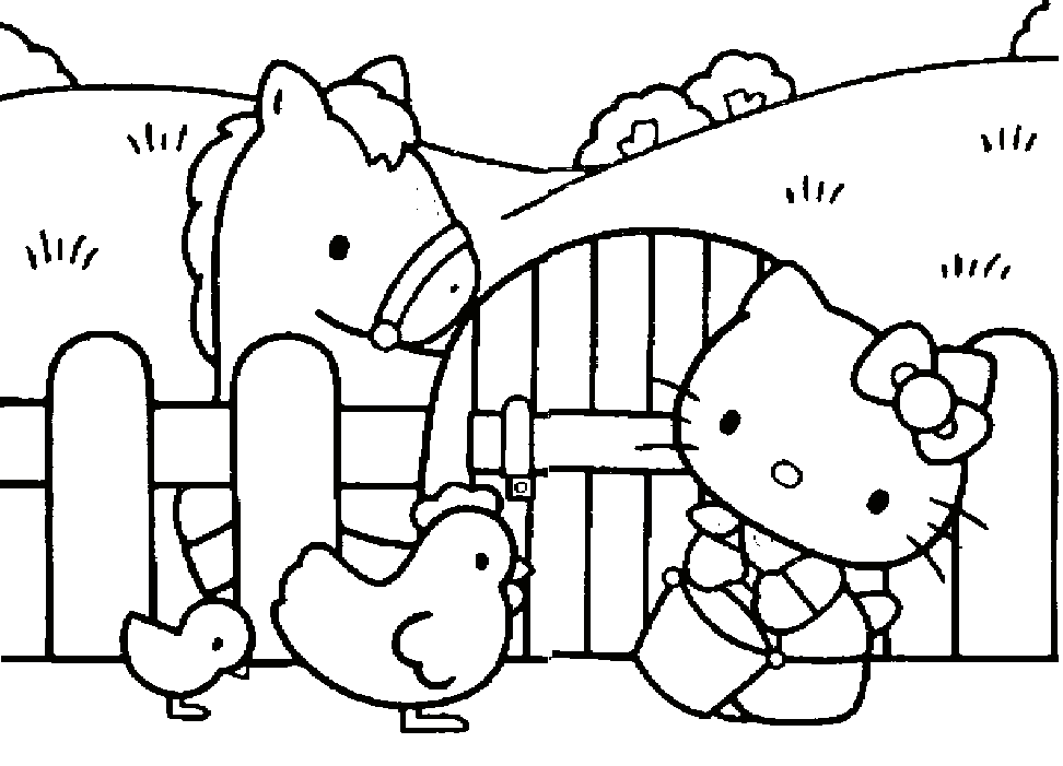 20 Gambar  Belajar Mewarnai  Tema Hello  Kitty  Untuk Anak Anak